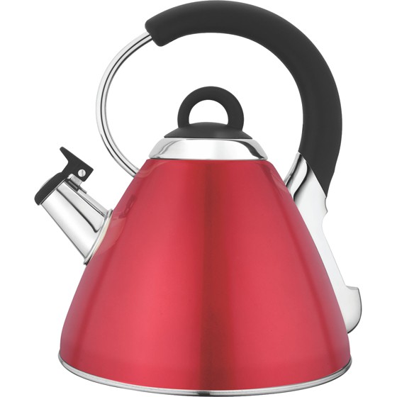 SNAPPY CHEF 2.2 LITRE WHISTLING KETTLE, RED